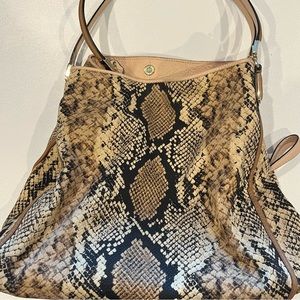 Authentic Coach Snake Skin Fabric Bag